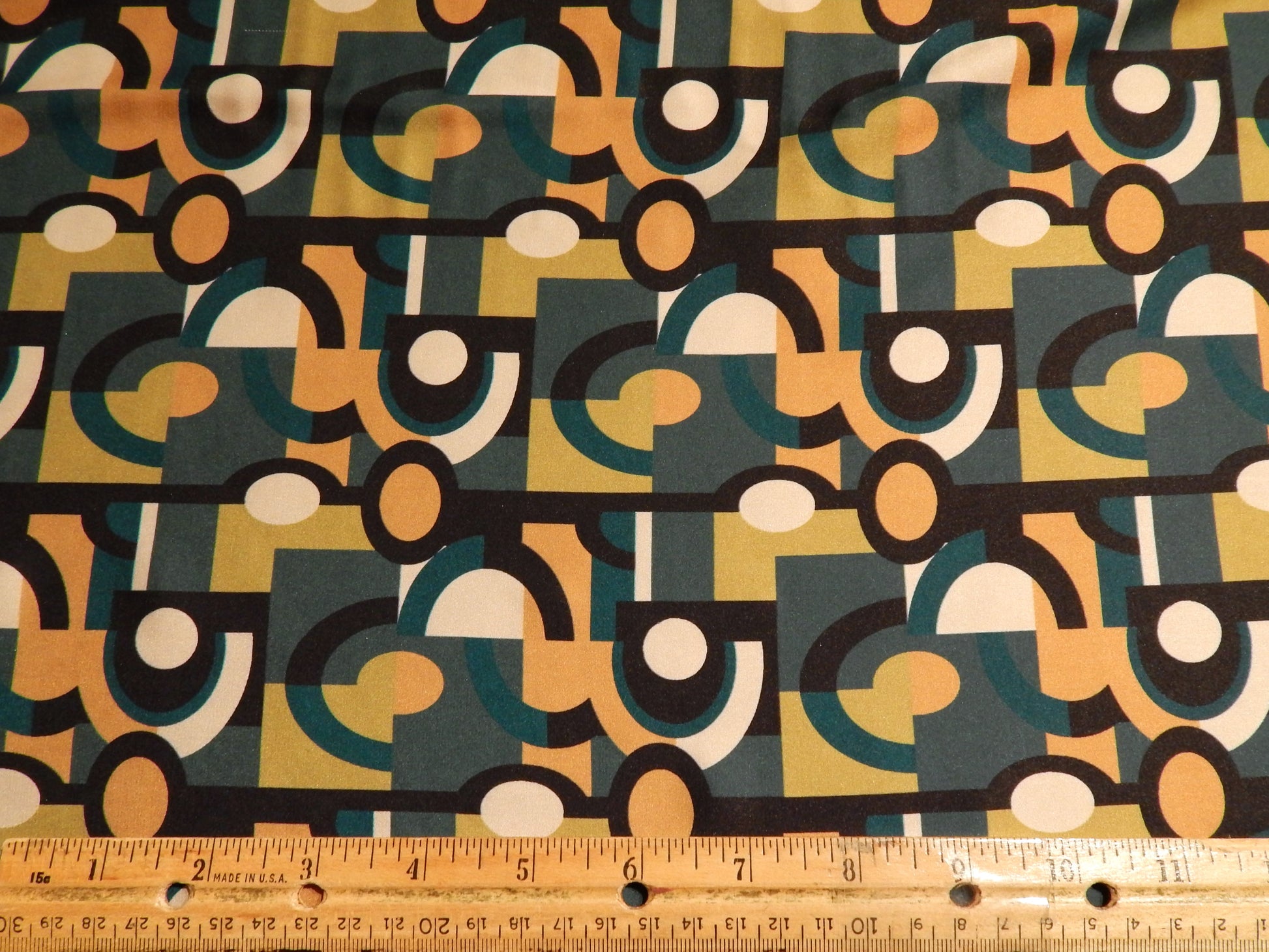 abstract green charmeuse fabric