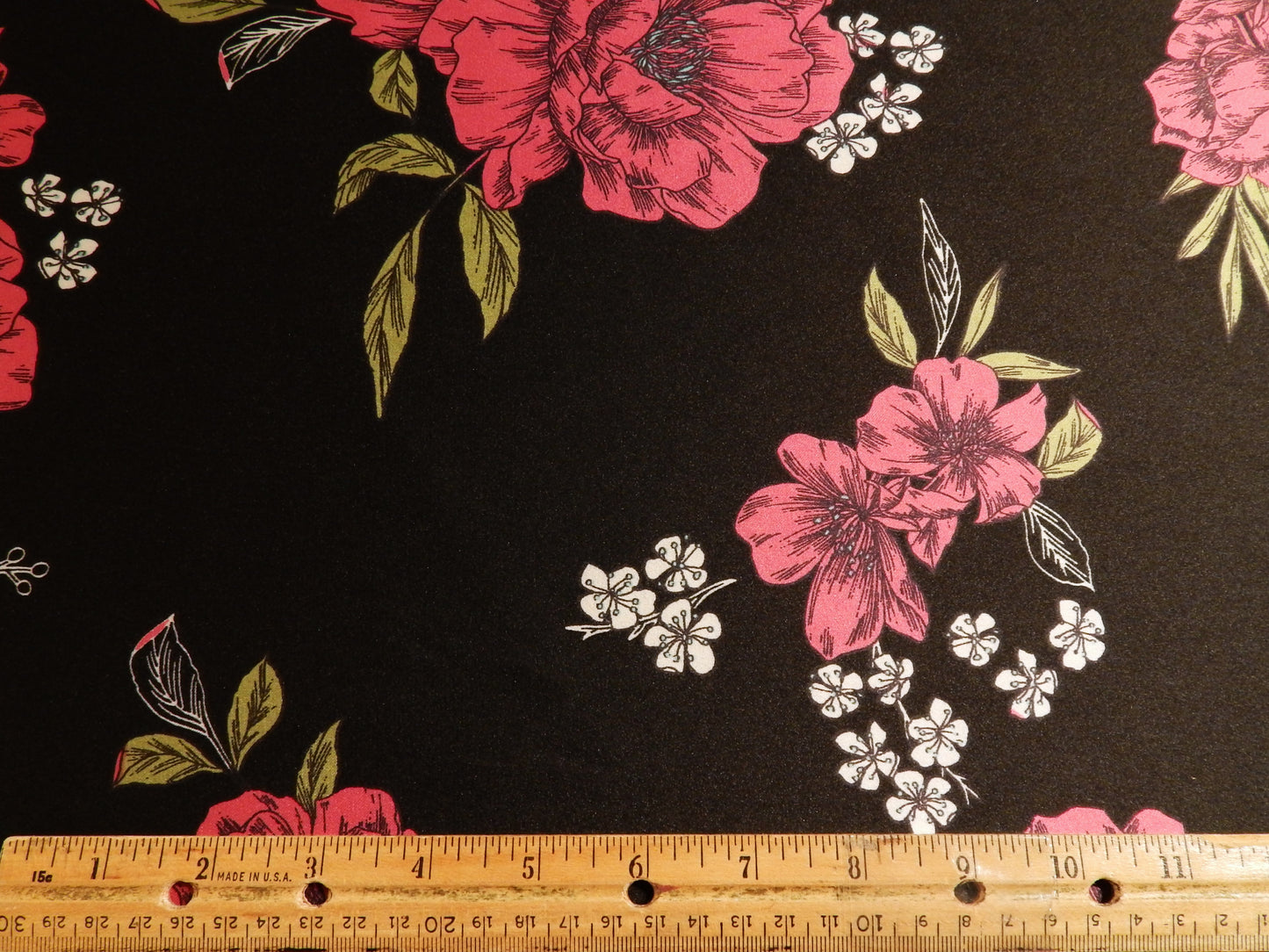 cherry blossom and floral silky fabric