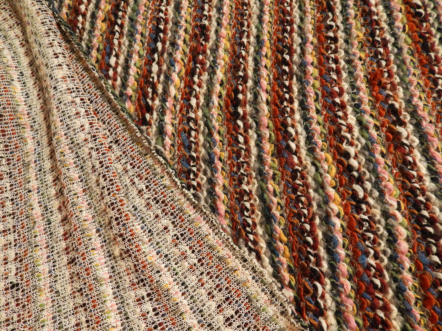 multicolored unique yarn sweater fabric