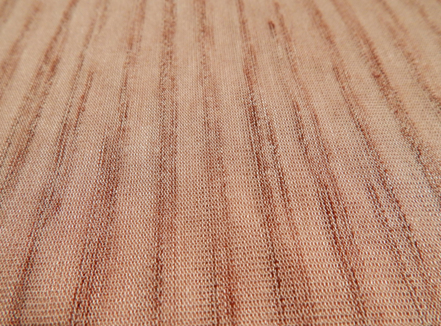 light pink and variegated red striped cotton knit stretch fabric by the yard