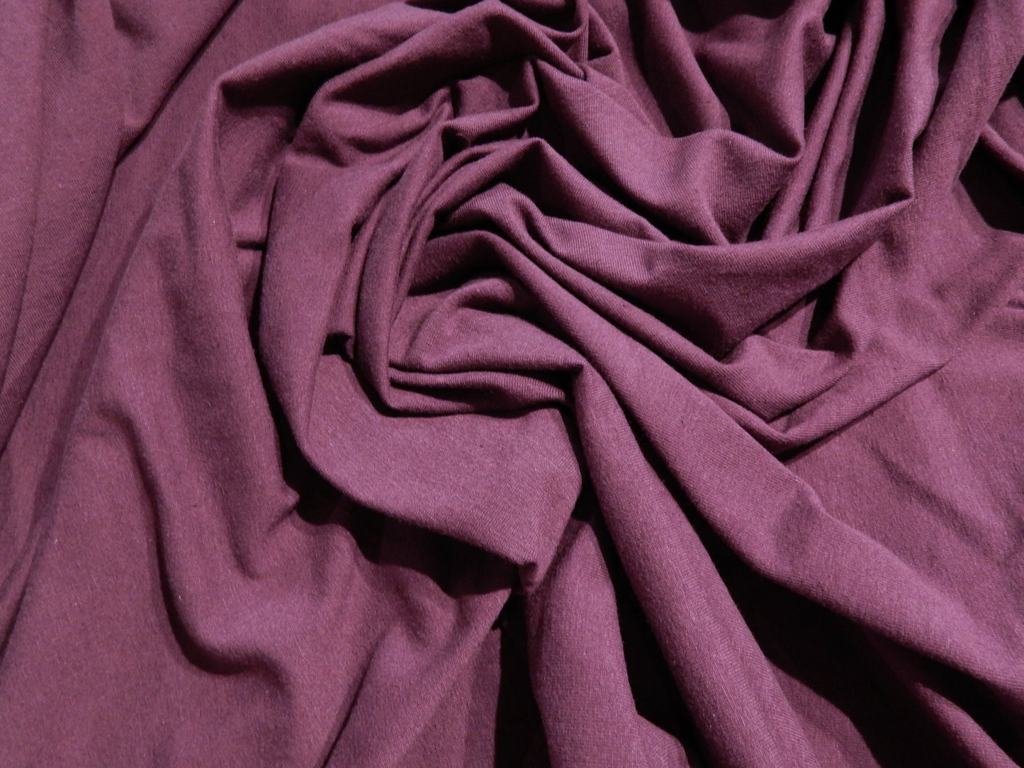 plum purple cotton spandex jersey knit fabric by the yard