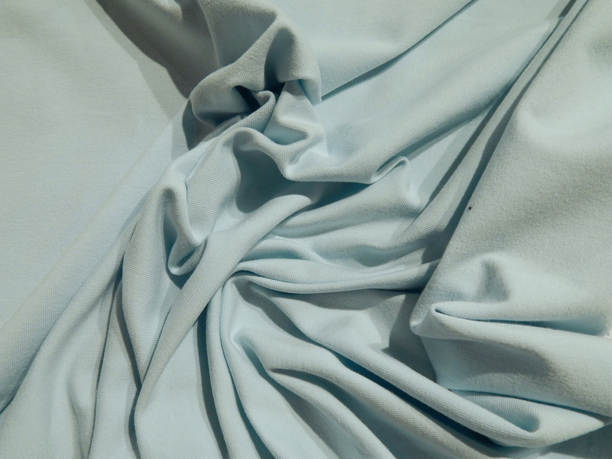 baby blue 100% cotton made in the usa jersey knit fabric