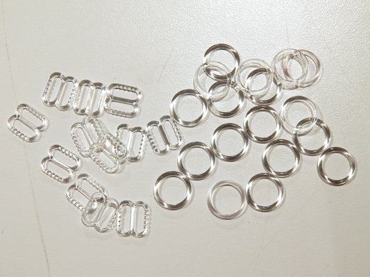 Clear Bra Strap Sliders and Rings