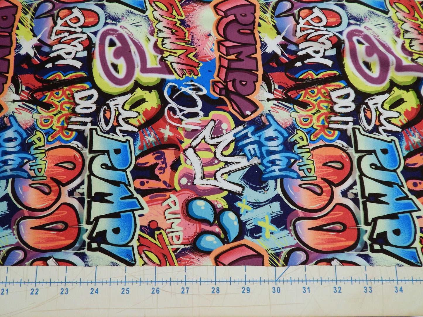 Graffiti Pop Swim/Activewear Knit