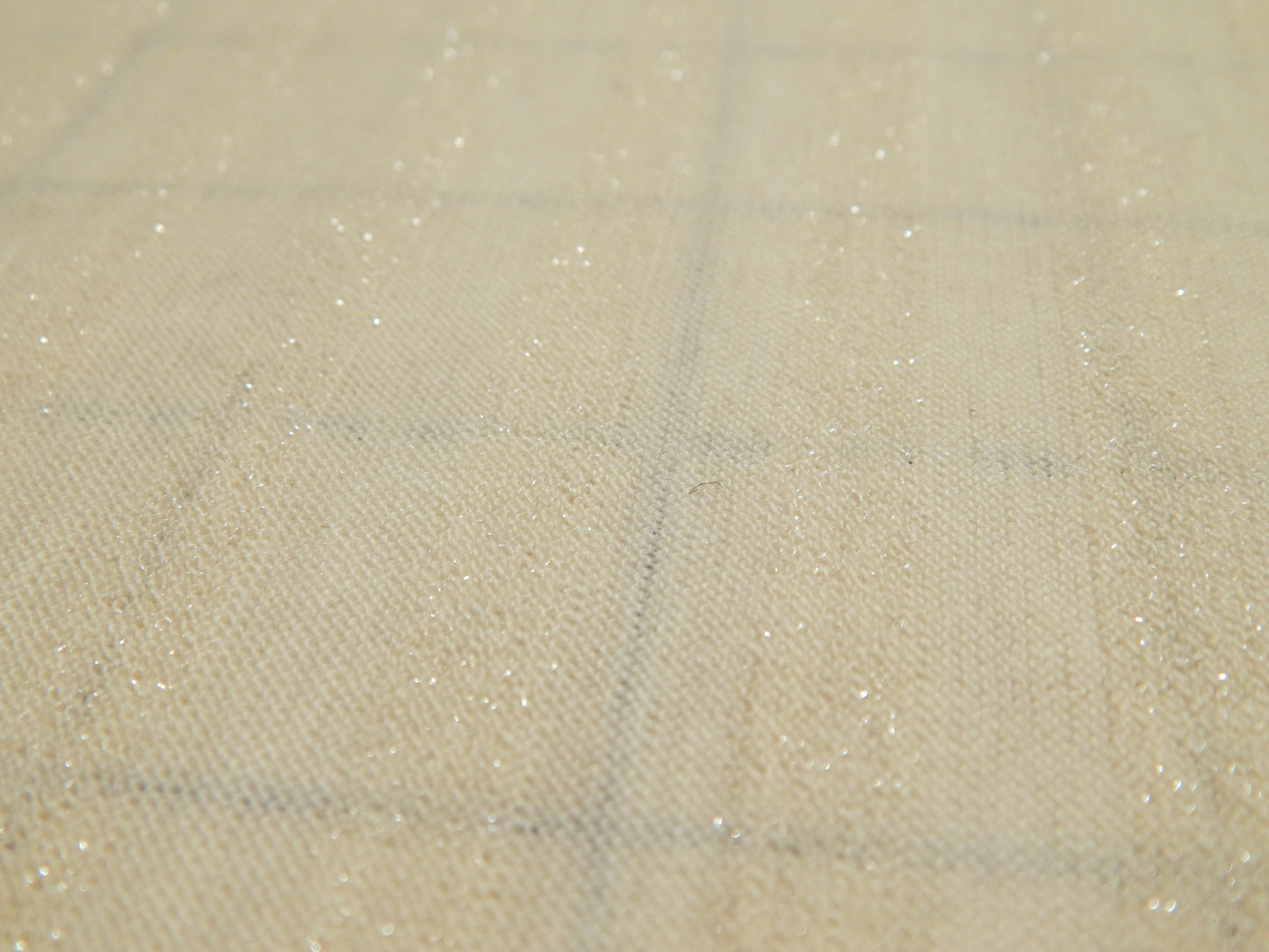 Metallic Stripe Cream Wool Jersey