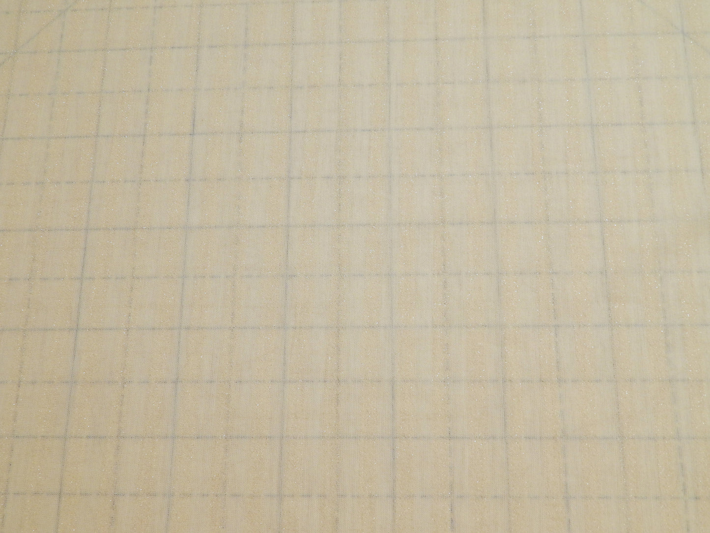 Metallic Stripe Cream Wool Jersey