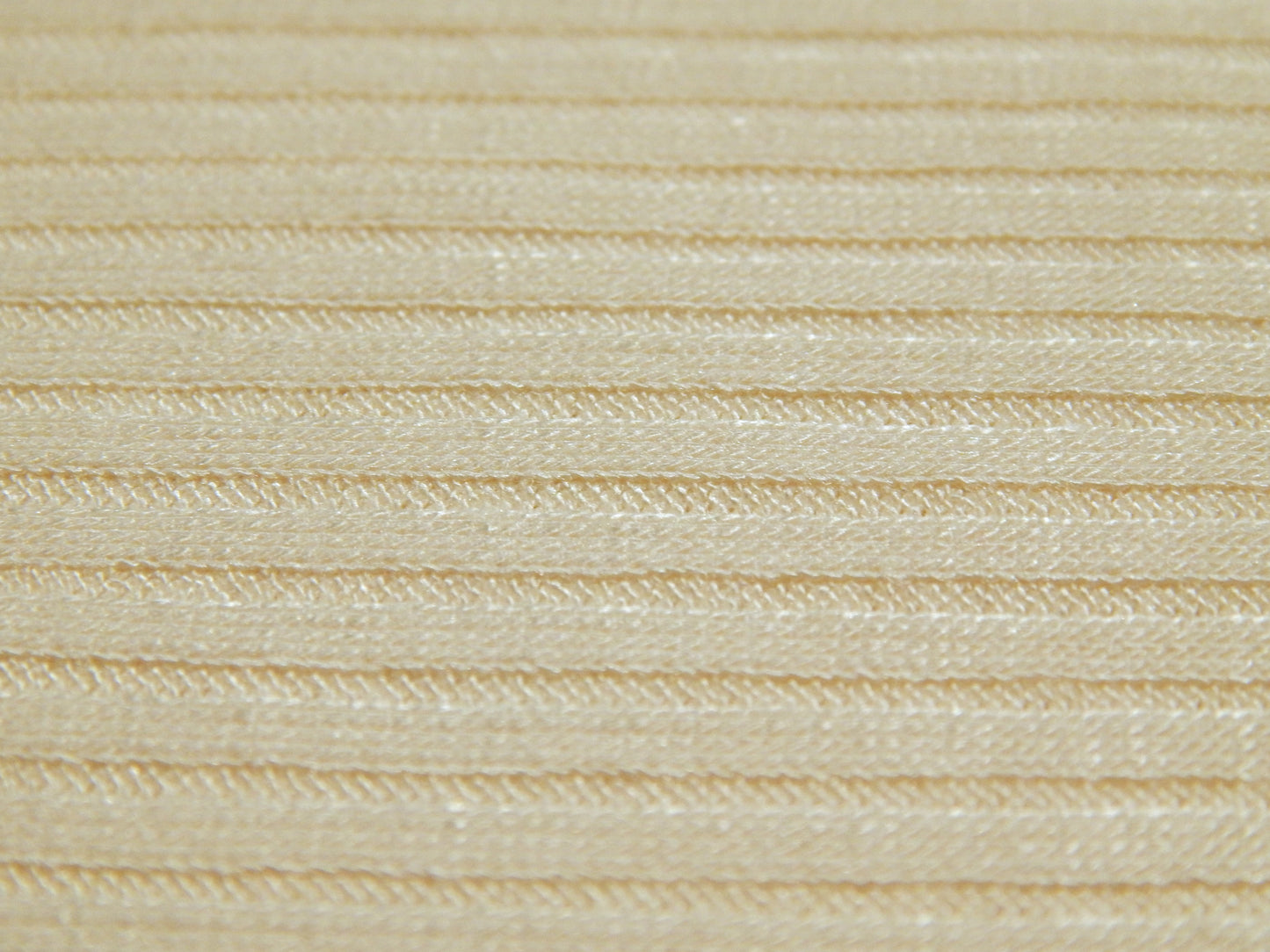 Ivory Striped Cotton Ribbed Knit