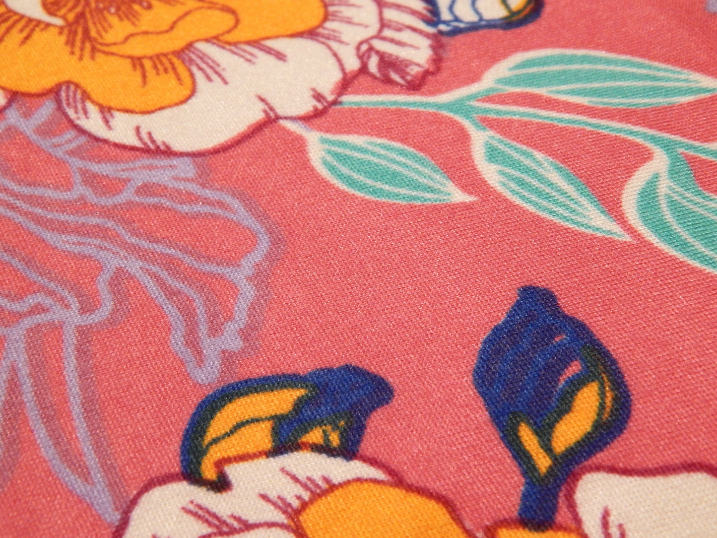 Bright Pink Pop Floral Double Brushed Jersey Knit