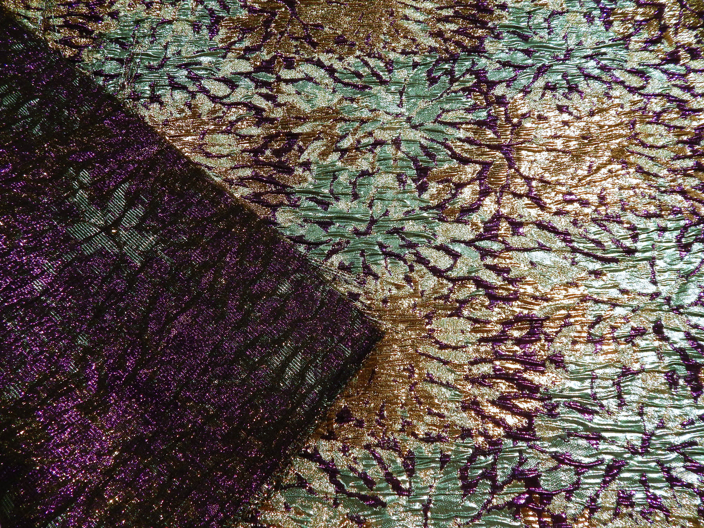 Mardi Gras Green, Purple, & Gold Brocade