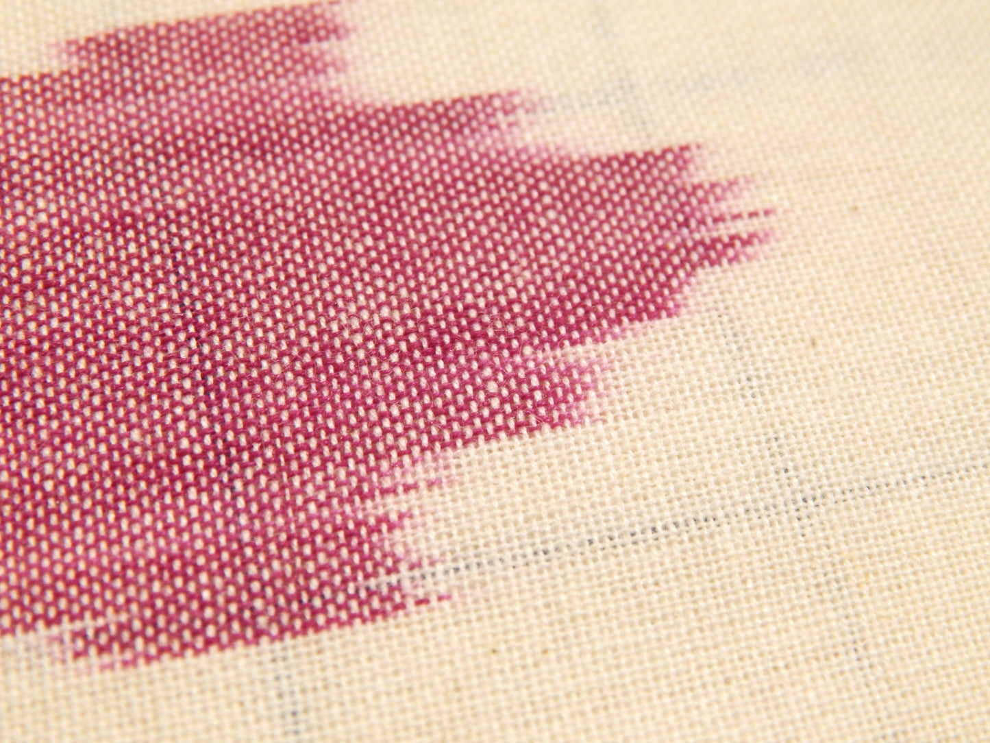 Rainbow Teardrops on White Cotton Ikat - Hand Dyed and Woven in India