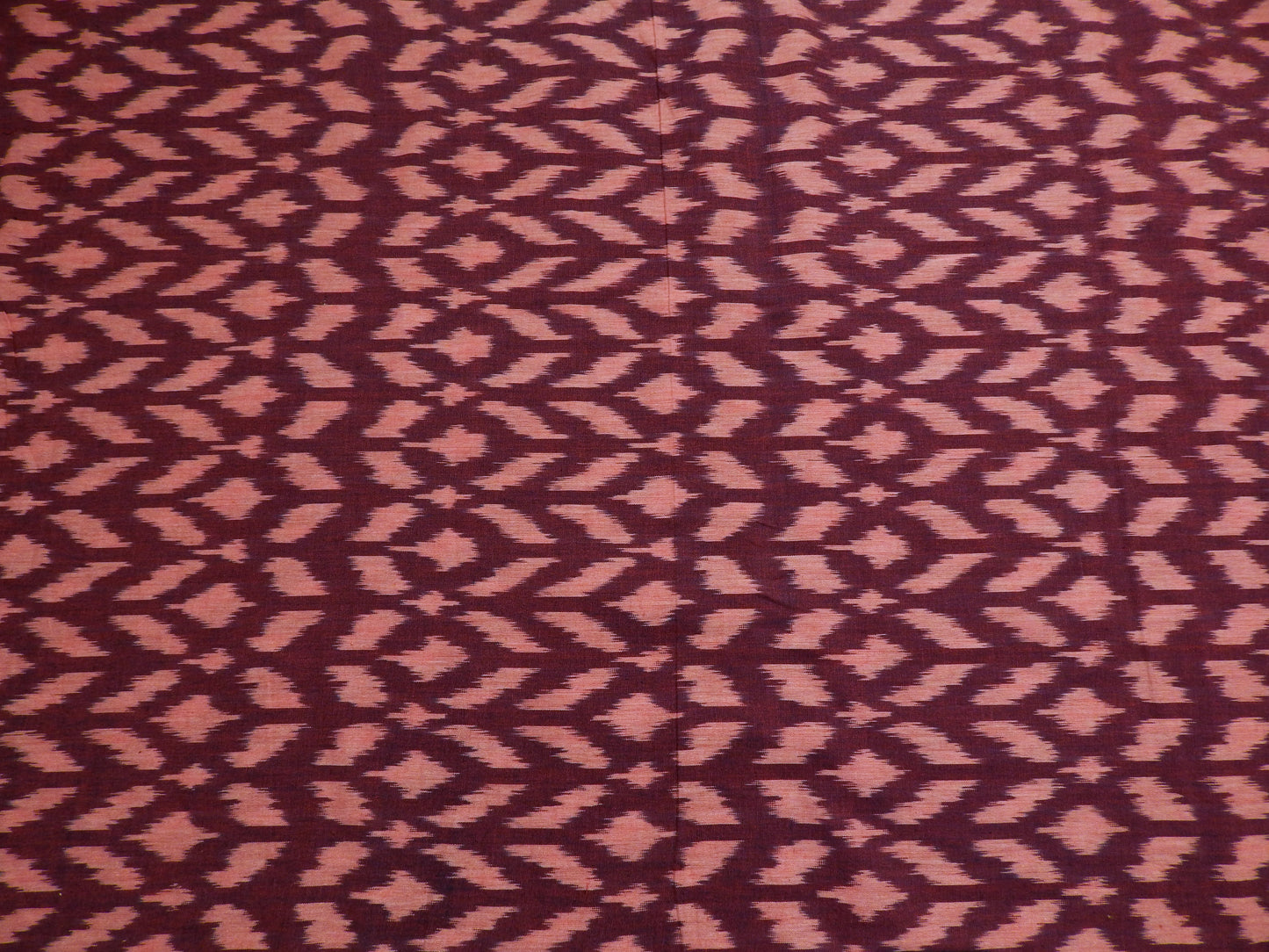 Violet and Pink Cotton Ikat - Hand Dyed and Woven in India