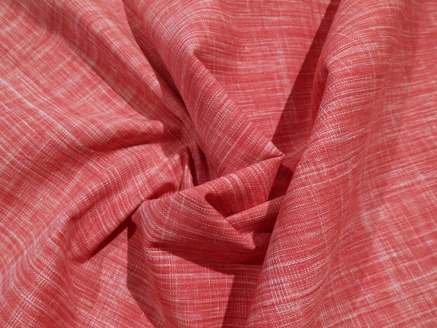 Dark Mauve Slubby Cotton - Hand Dyed and Woven in India