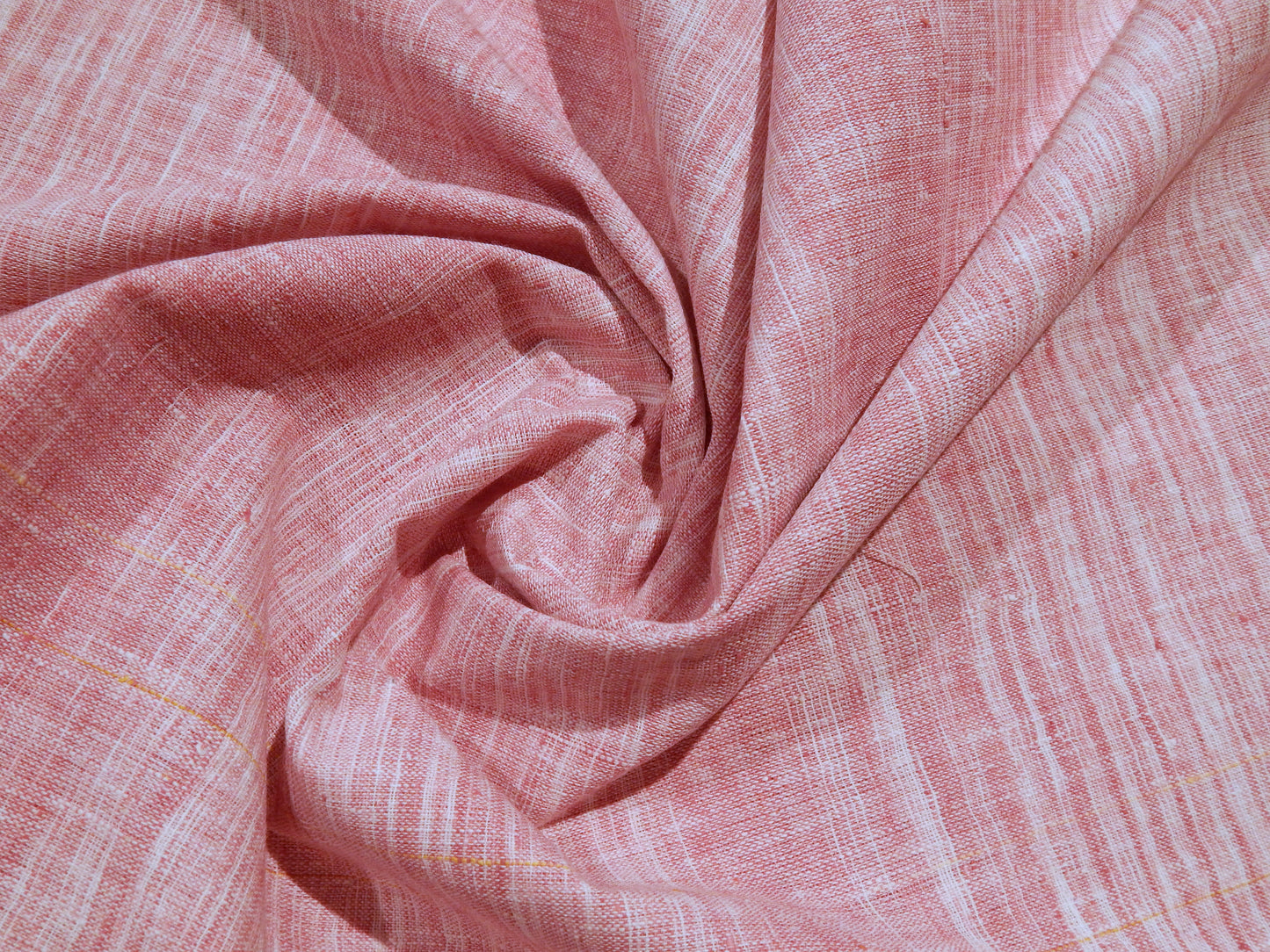 Light Pink Slubby Cotton - Hand Dyed and Woven in India