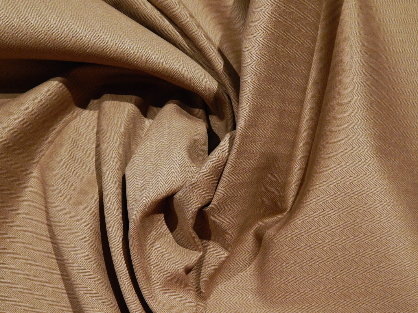 Light Khaki Venetian Herringbone Twill