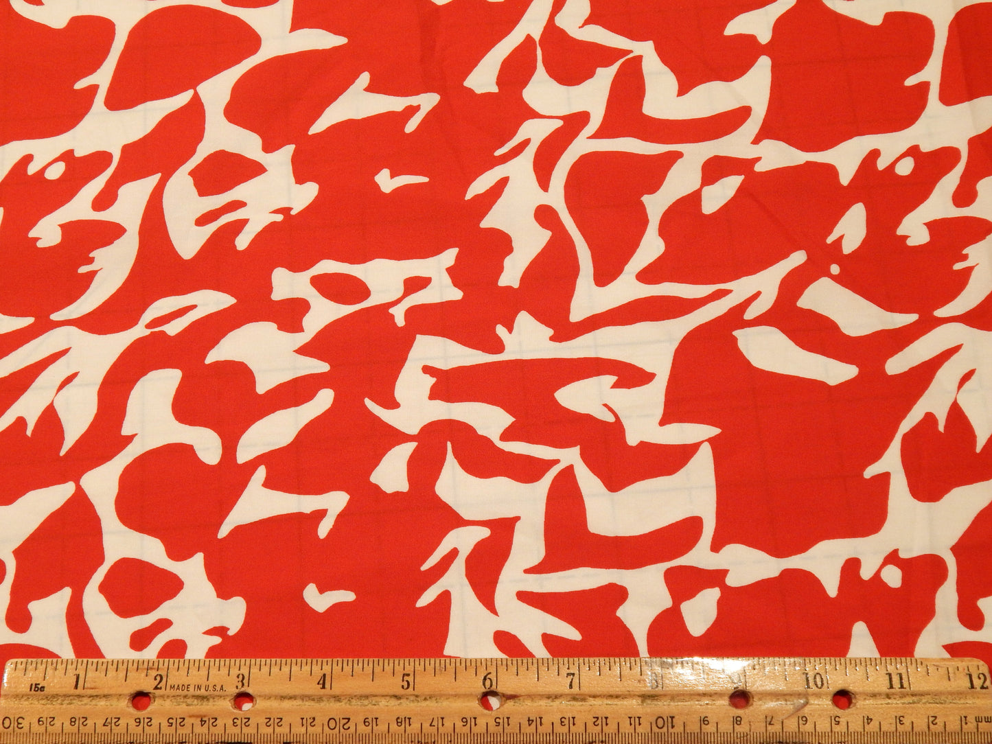 Red and White Floral Cotton Lawn