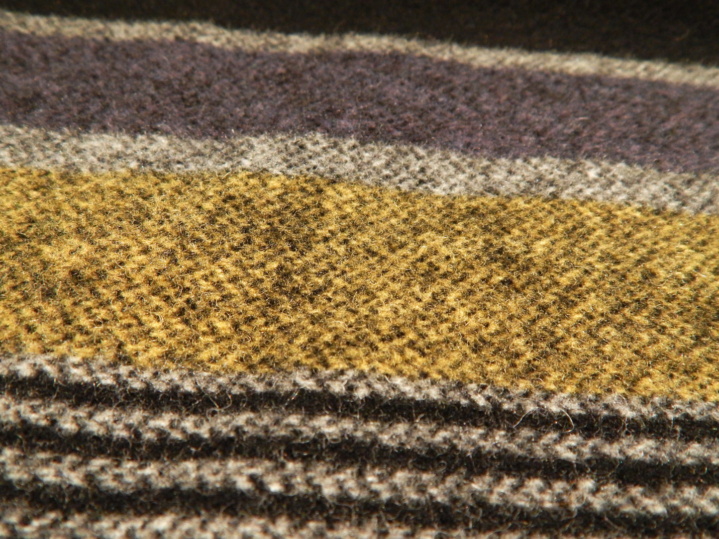 Violet, Chartreuse, & Black Wool Border Print