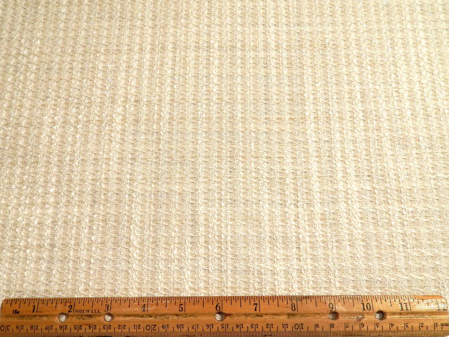 Warm White Houndstooth Tweed