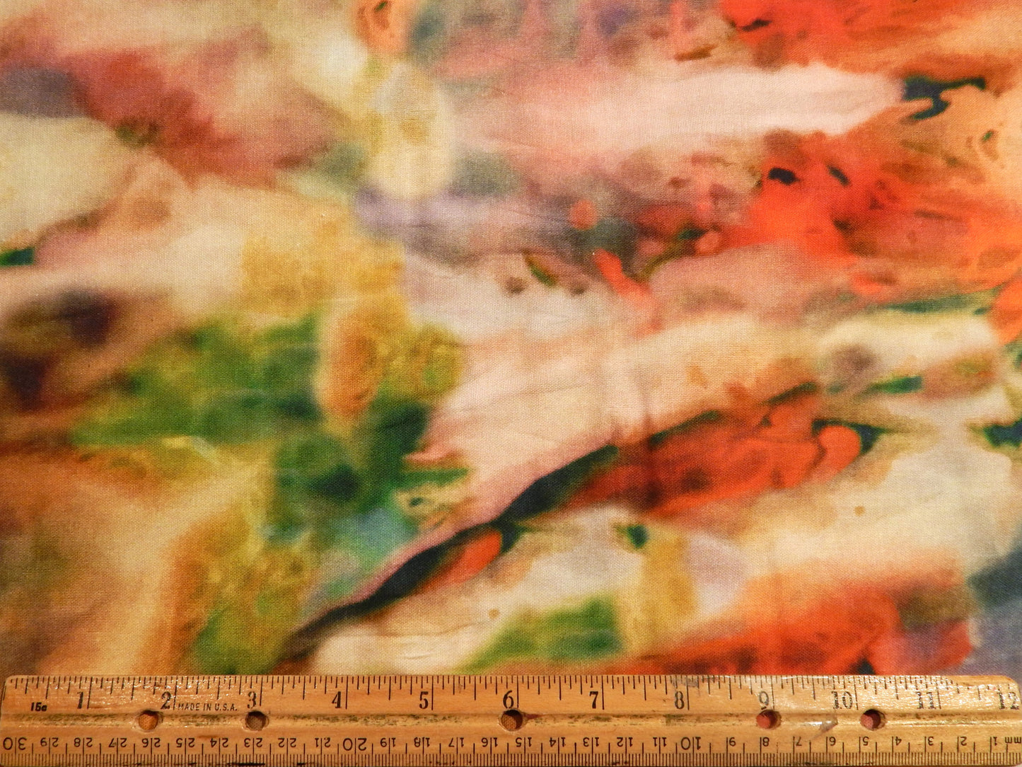 Ice Dye: Phantom Red/Cream - Organic Cotton Double Gauze - Paintbrush Studios