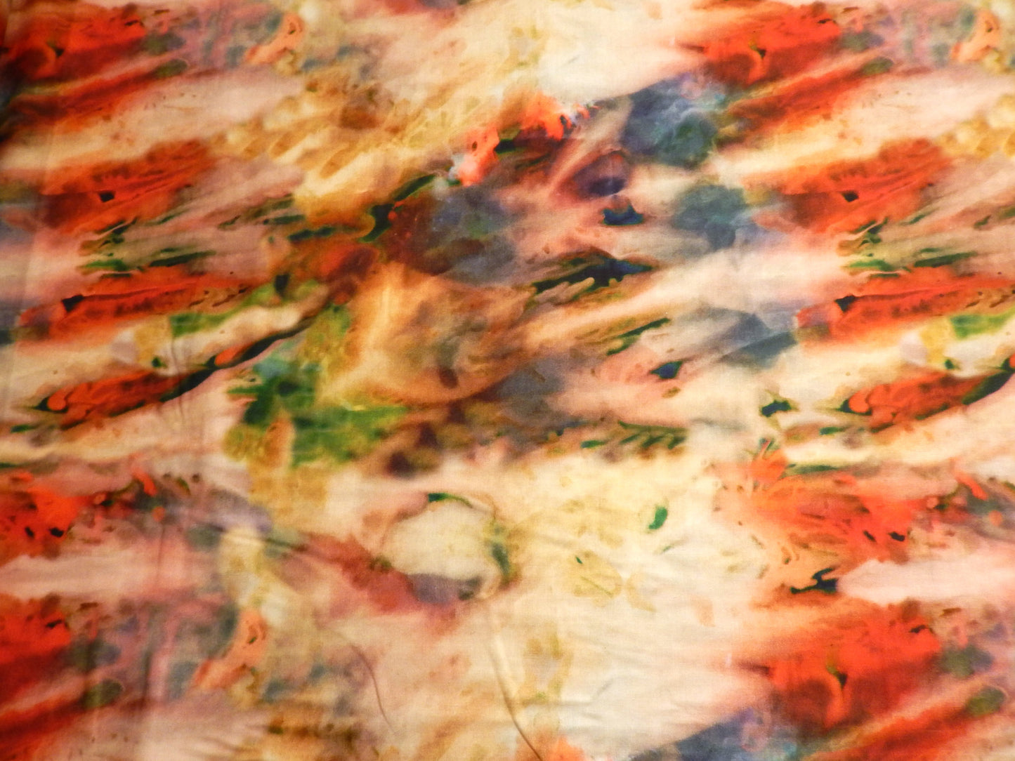 Ice Dye: Phantom Red/Cream - Organic Cotton Double Gauze - Paintbrush Studios