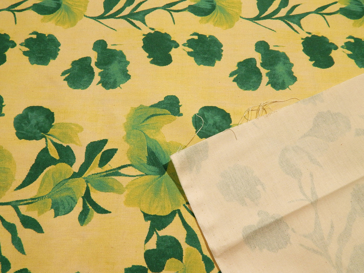 Garden Stems: Chartreuse - Organic Cotton Canvas - Paintbrush Studios