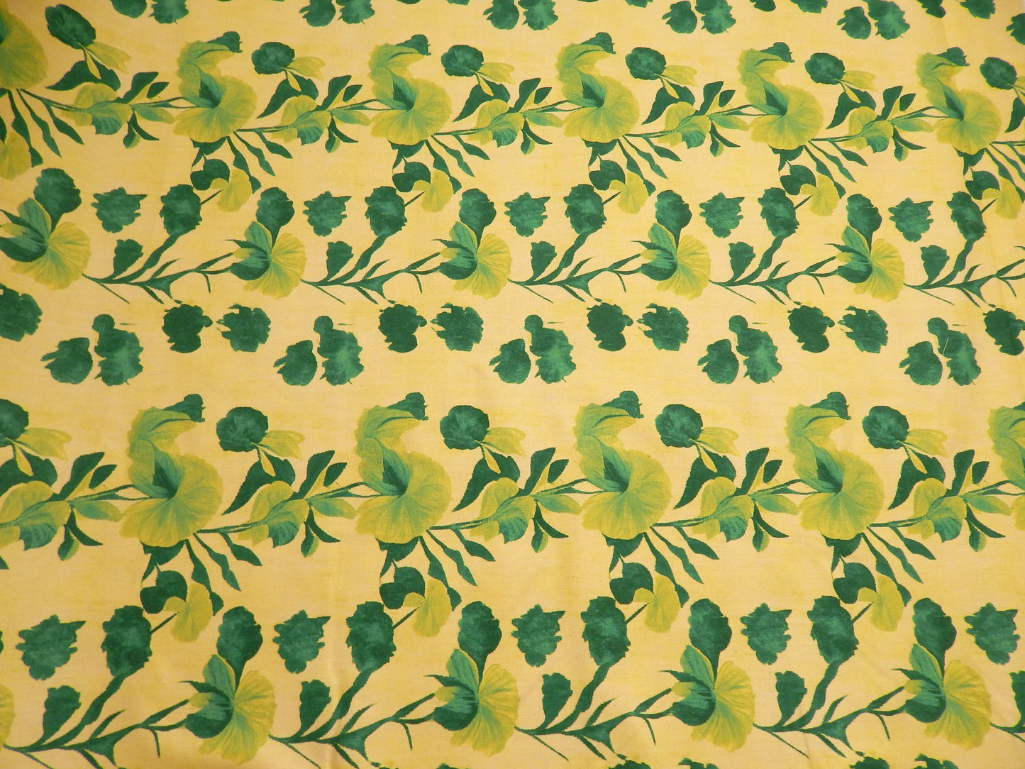 Garden Stems: Chartreuse - Organic Cotton Canvas - Paintbrush Studios