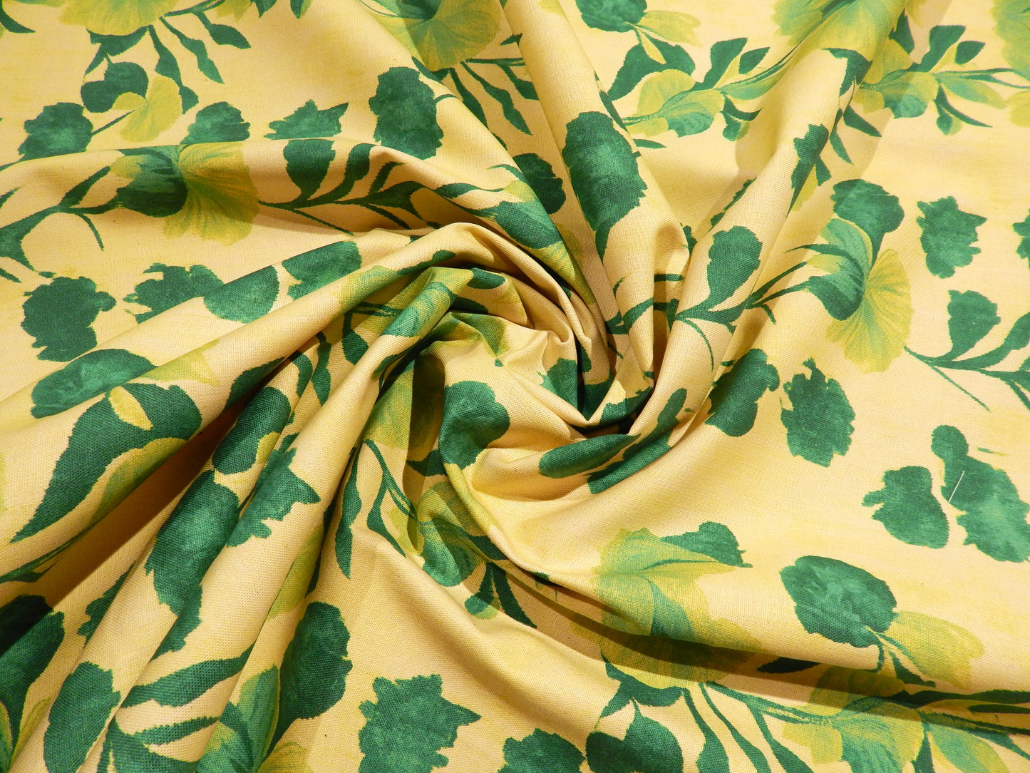 Garden Stems: Chartreuse - Organic Cotton Canvas - Paintbrush Studios