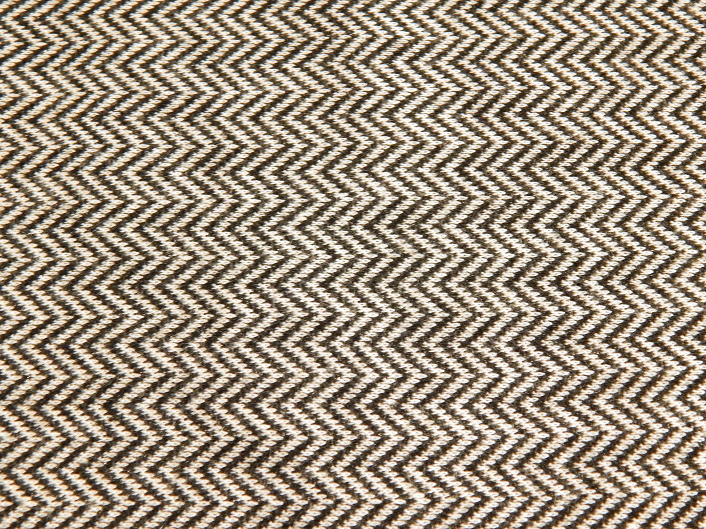 Chevron Black & Cream Double Knit
