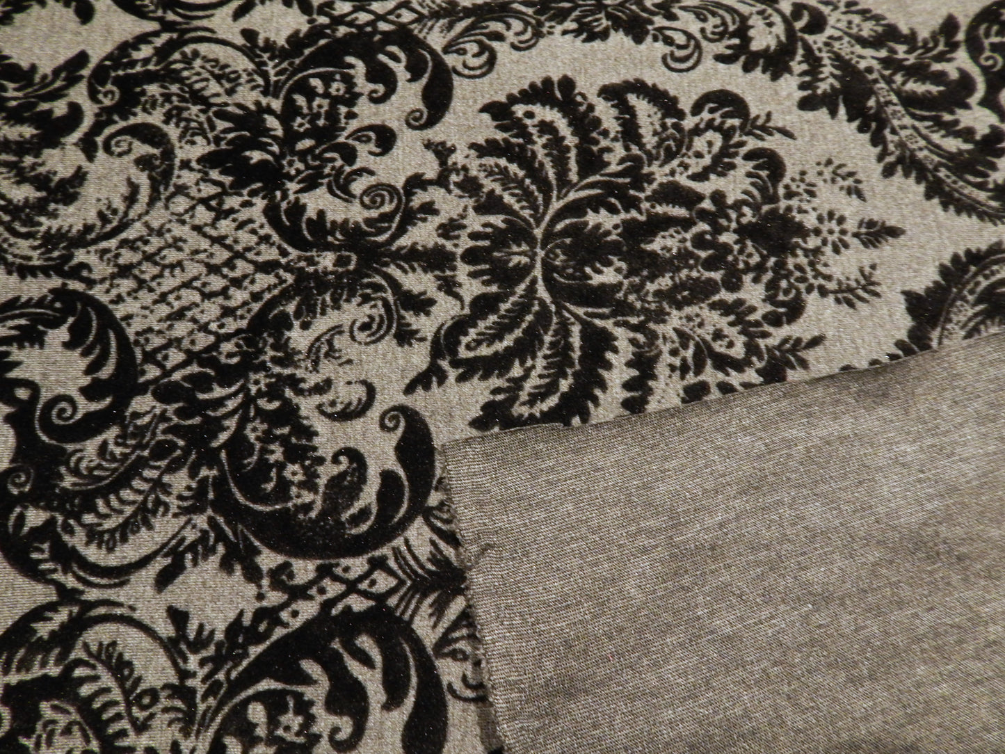 Enchanted Midnight Velvet Flocked Grey & Black Interlock