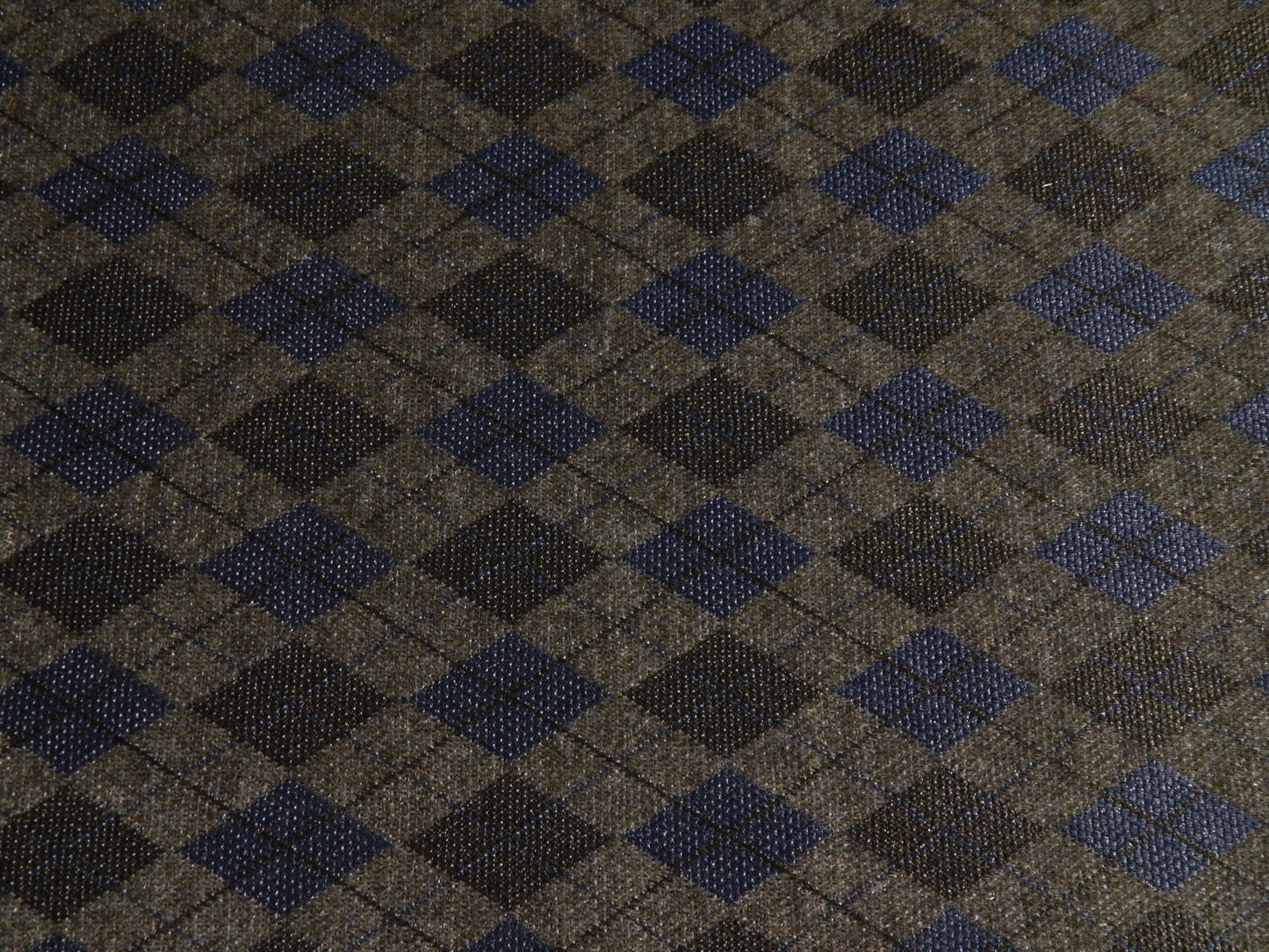 Grey & Navy Argyle Double Knit