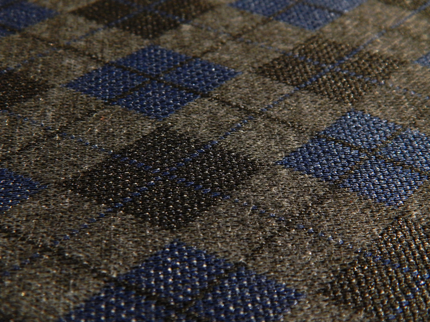 Grey & Navy Argyle Double Knit