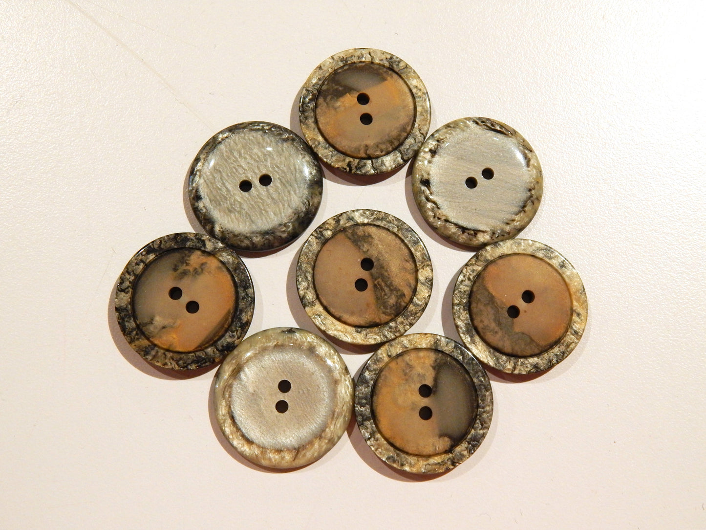 Italian Grey Marbled Button