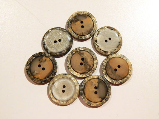 Italian Grey Marbled Button