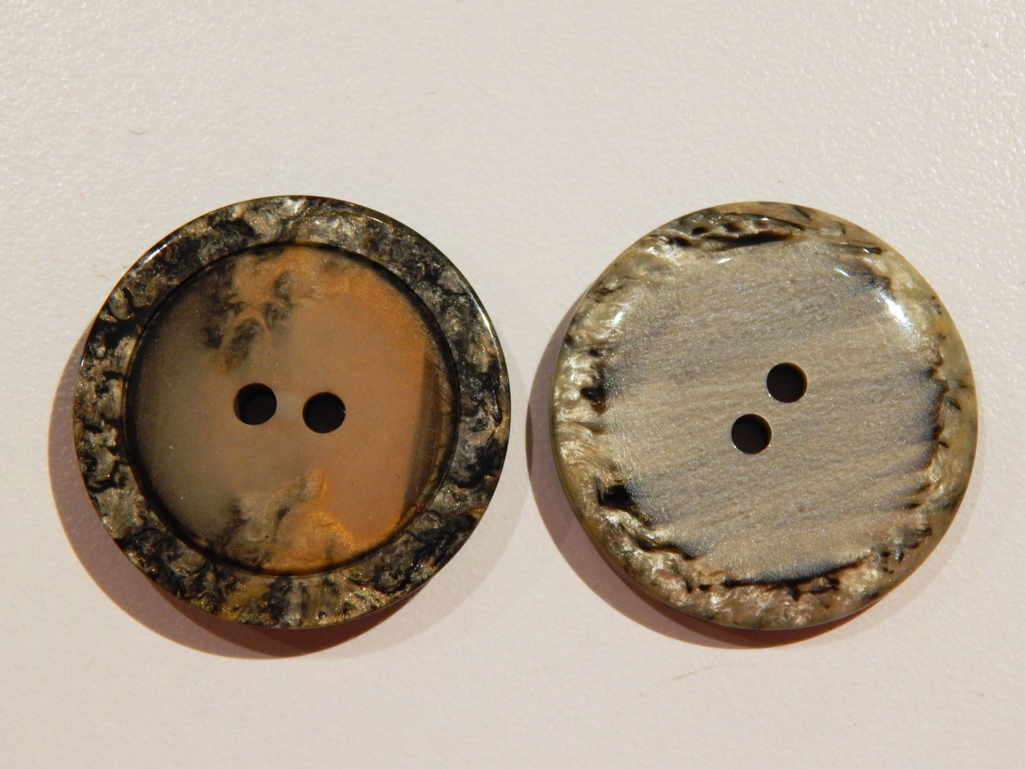 Italian Grey Marbled Button