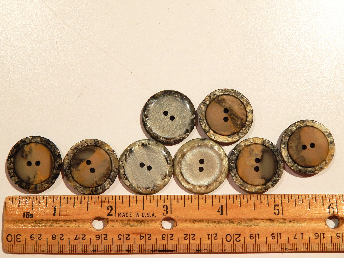 Italian Grey Marbled Button