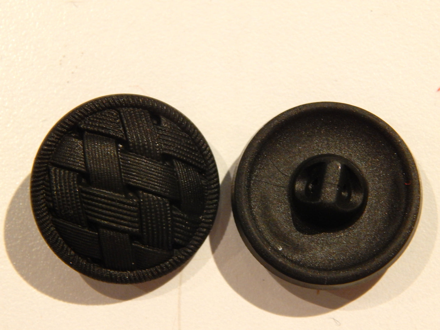 Black Lattice Czech Glass Buttons
