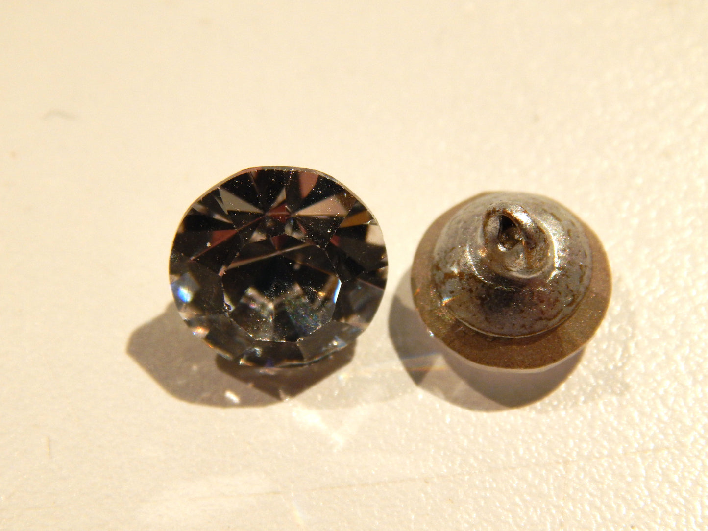 Crystal White Czech Rhinestone Buttons