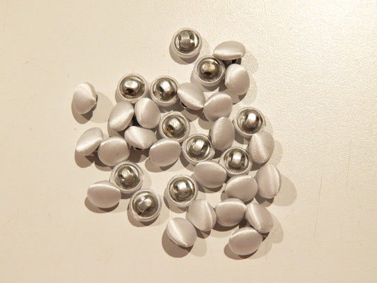 White Satin Bridal Buttons