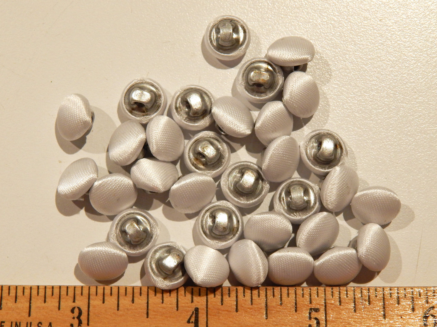 White Satin Bridal Buttons