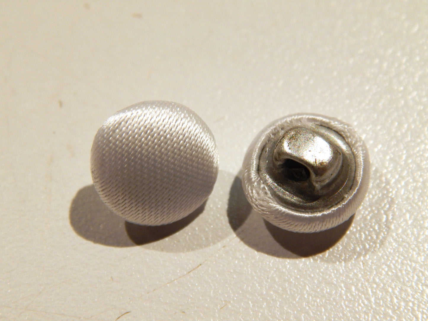 White Satin Bridal Buttons