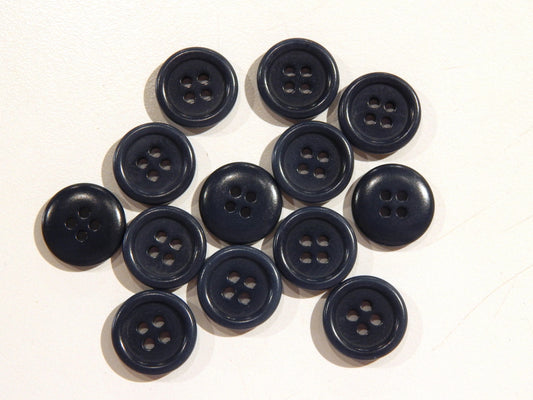 Dark Blue Corozo Buttons - Multiple Sizes