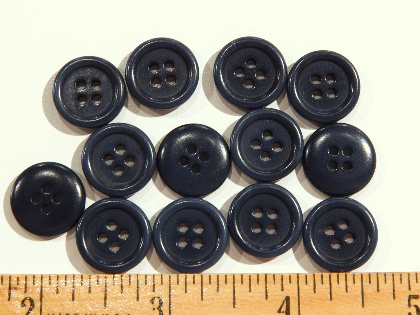 Dark Blue Corozo Buttons - Multiple Sizes