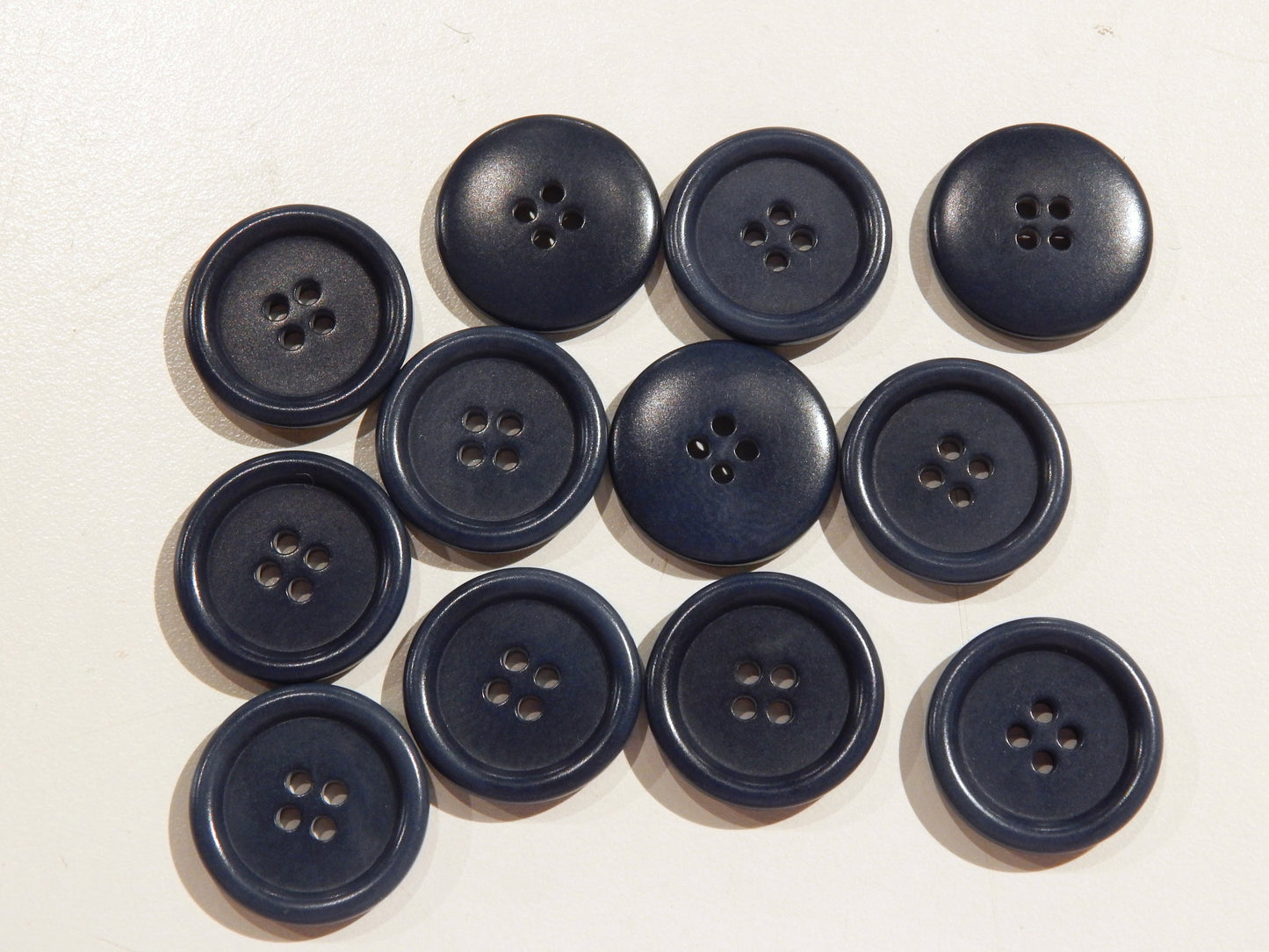 Dark Blue Corozo Buttons - Multiple Sizes
