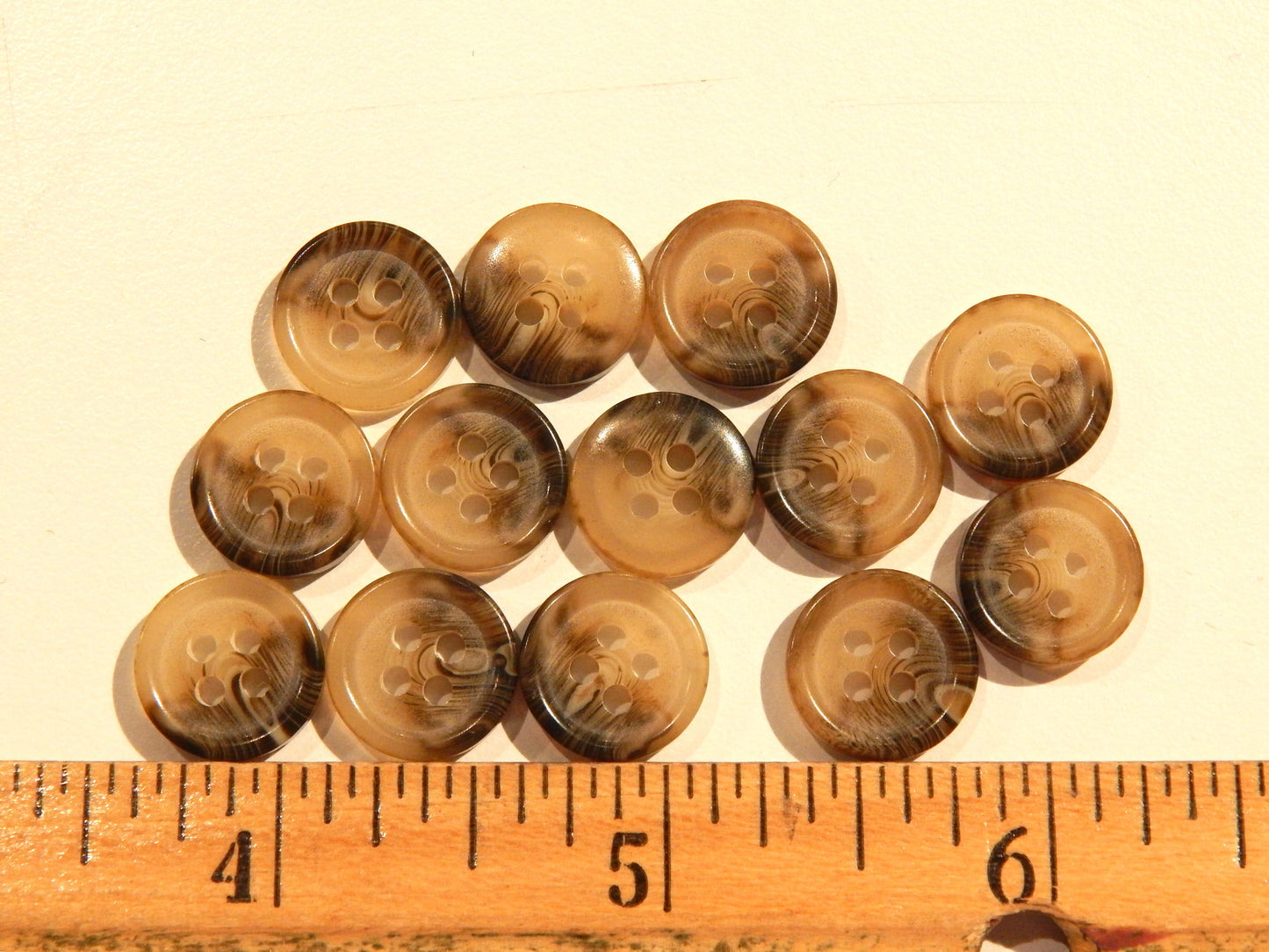 Brown Tortoise Look Buttons - Multiple Sizes
