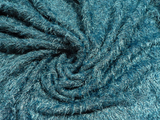 Teal Shaggy Sweater Knit