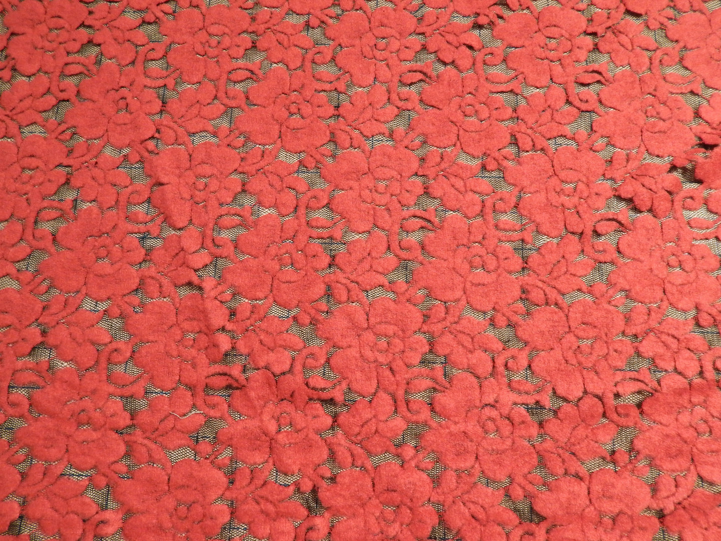 Hot Pink Rose Mesh Sweater Knit