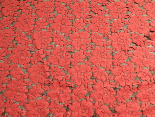 Hot Pink Rose Mesh Sweater Knit