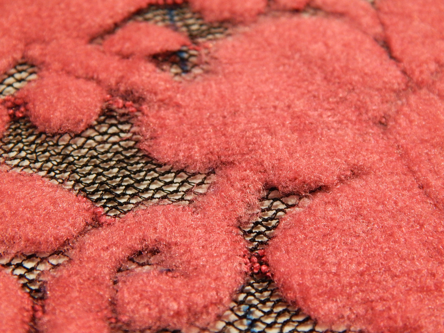 Hot Pink Rose Mesh Sweater Knit