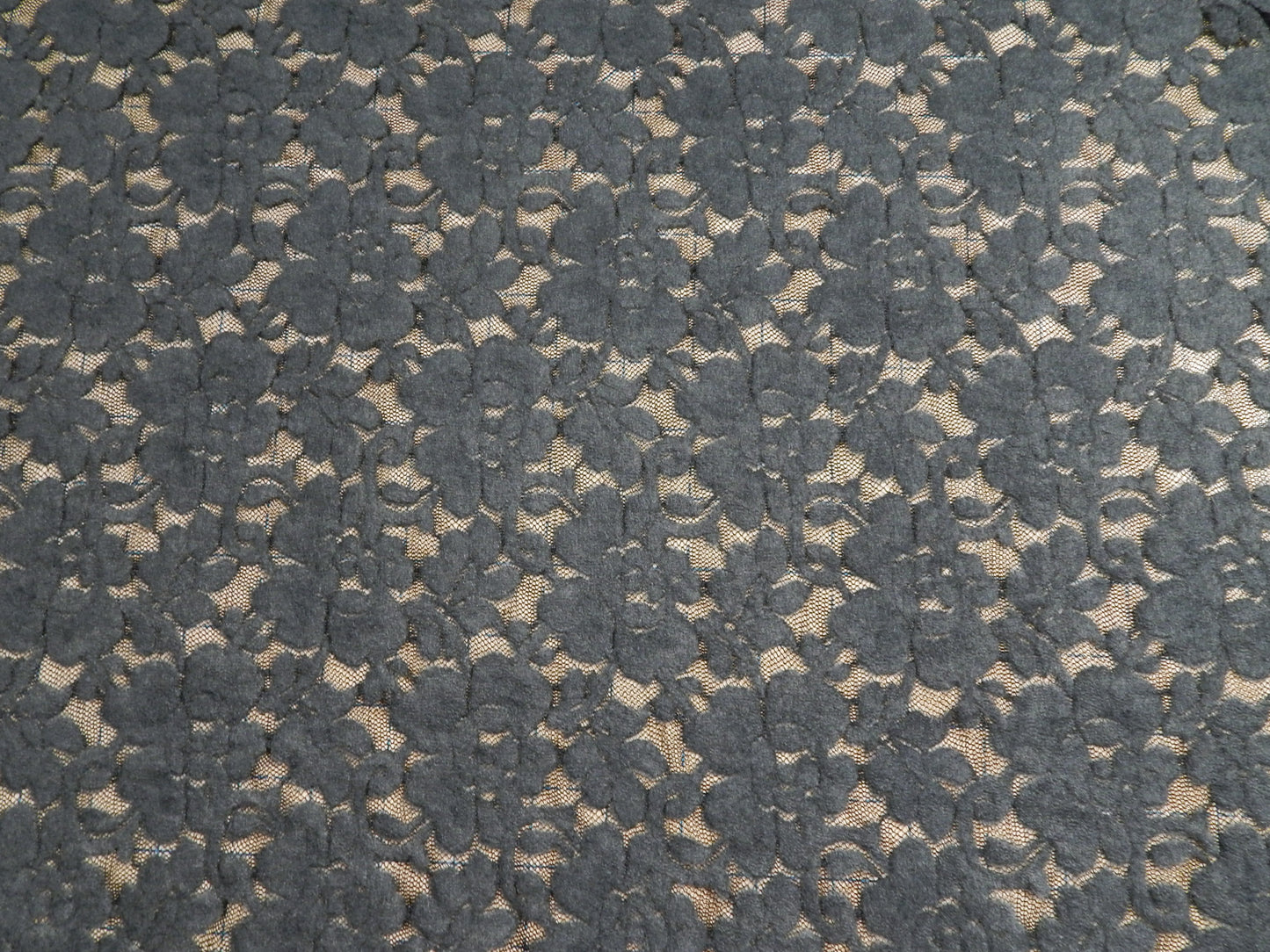 Denim Blue Rose Mesh Sweater Knit - Remnant Sale