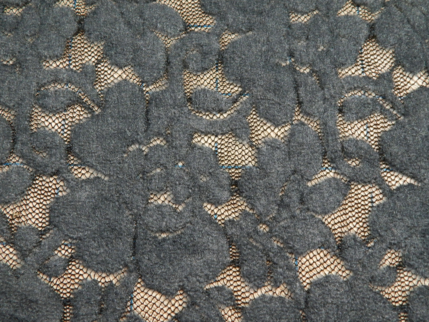 Denim Blue Rose Mesh Sweater Knit - Remnant Sale