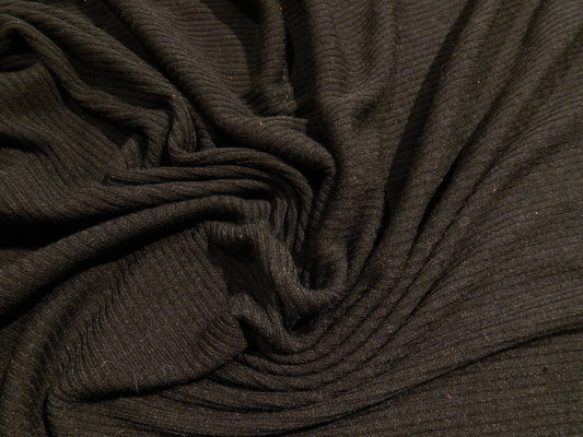 Black Ribbed Knit